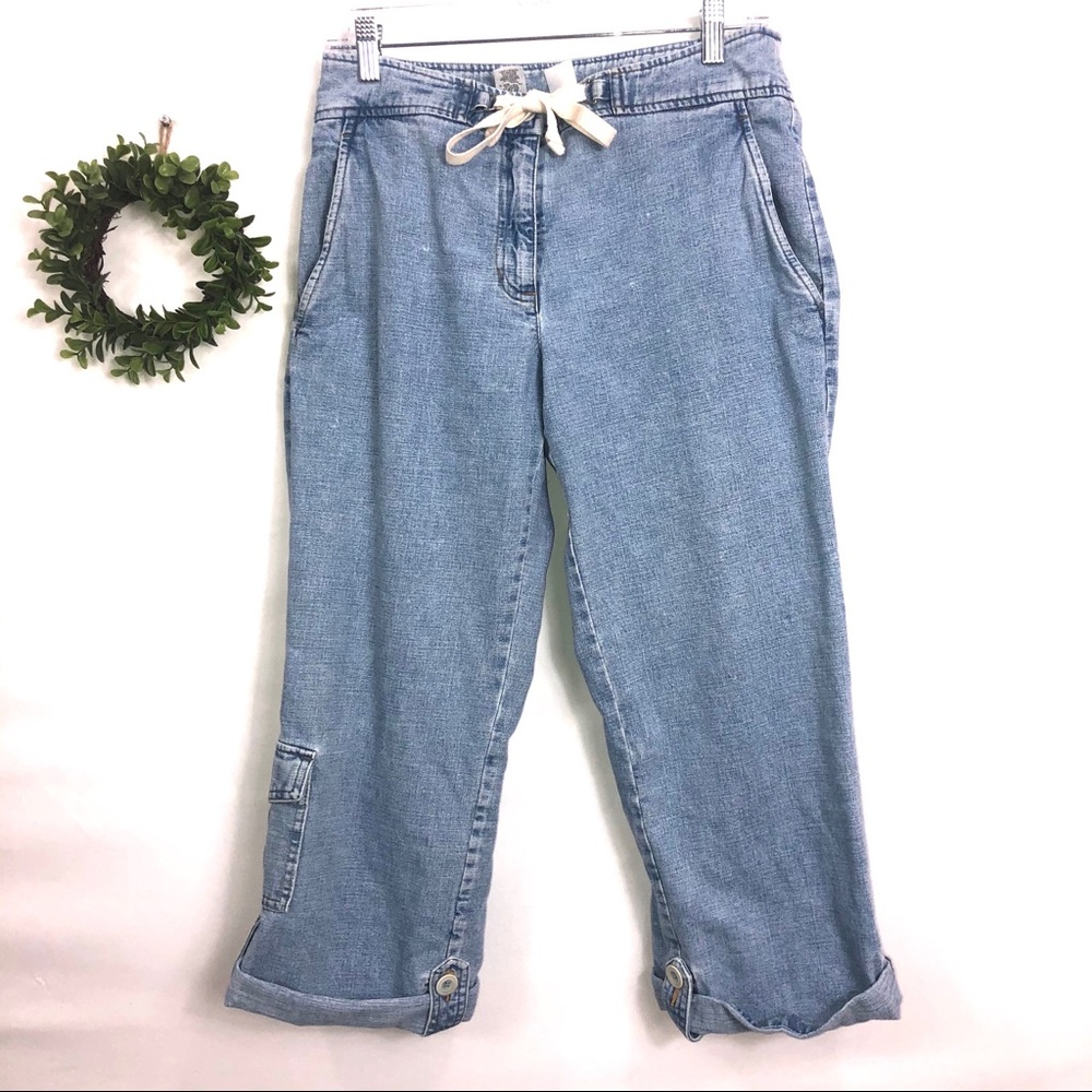 JONES NY SPORT BOYFRIEND CROPPED ROLLED JEANS